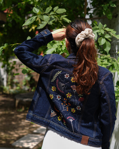 Wildflower - Hand Embroidered Denim Jacket