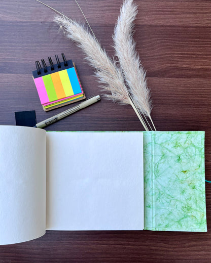 Verdant Muse - Square Eco-Friendly Diary with Tassel Tie