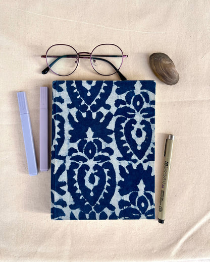 Indigo Elegance - Handcrafted Block Print Diary