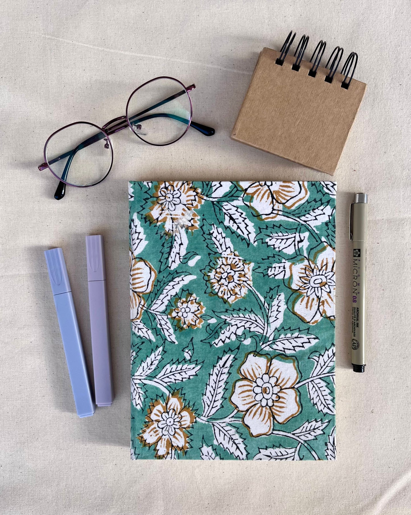 Floral Fantasy - Block Print Diary