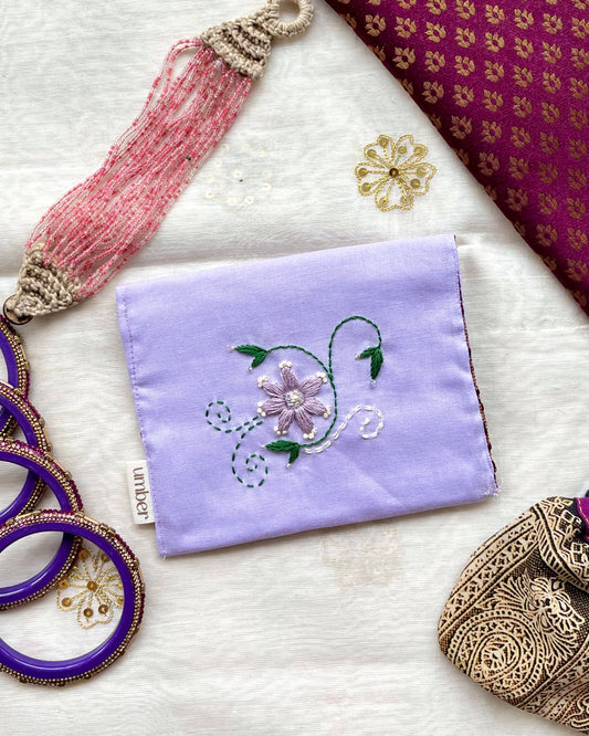 Lavender Lush - Hand Embroidered with beads work