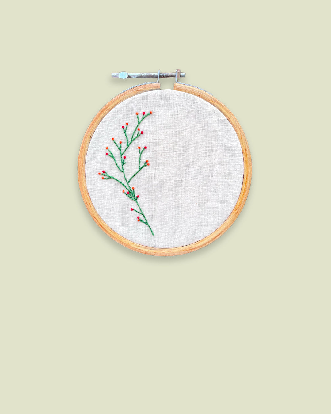 Hand Embroidered Hoop: Wall Decor 5 Inch