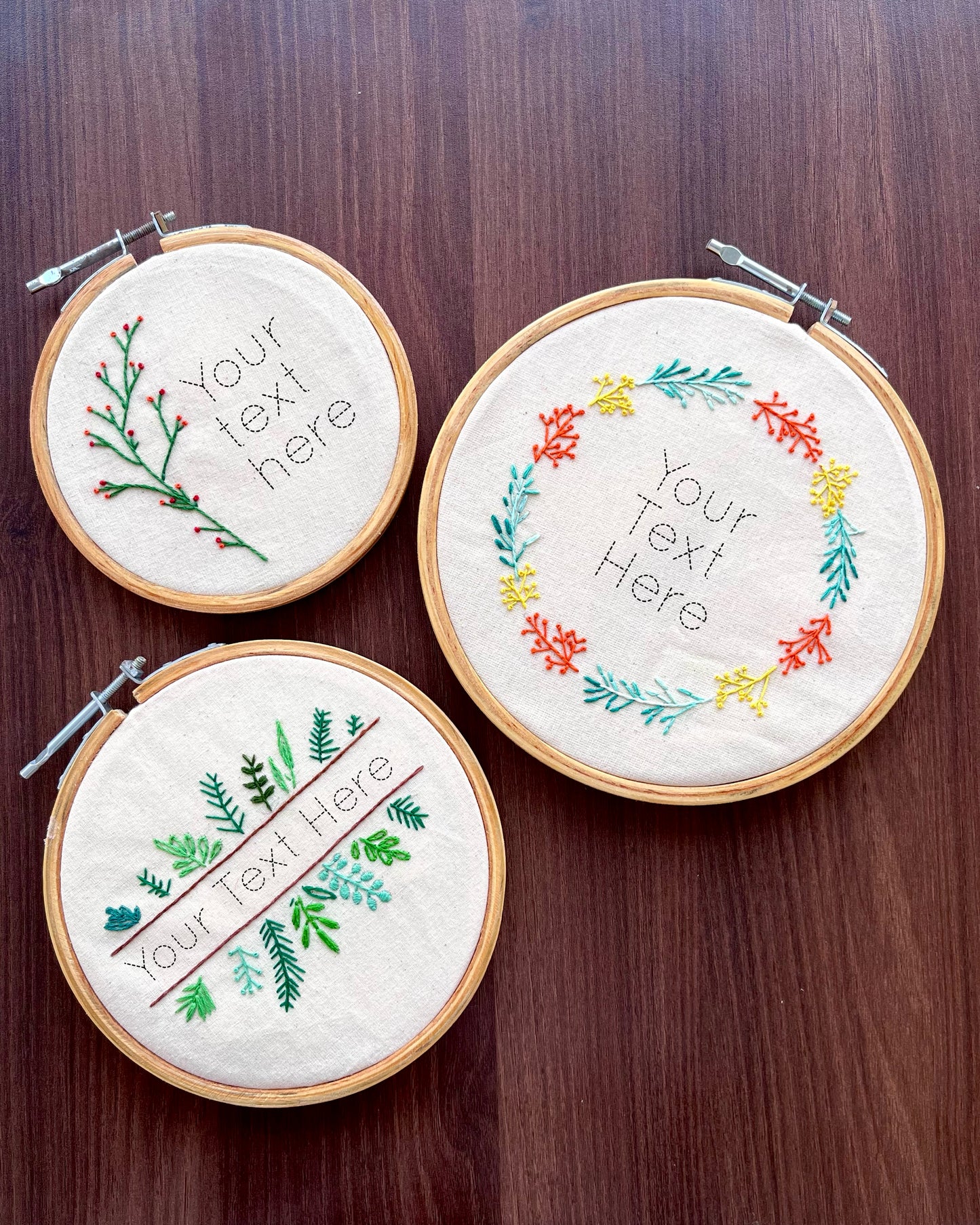 Hand Embroidered Hoop: Wall Decor 7 inch