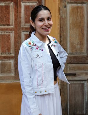 Phulwari Hand Embroidered Denim Jacket