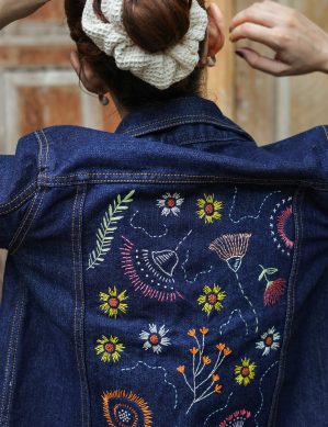 Wildflower Hand Embroidered Denim Jacket